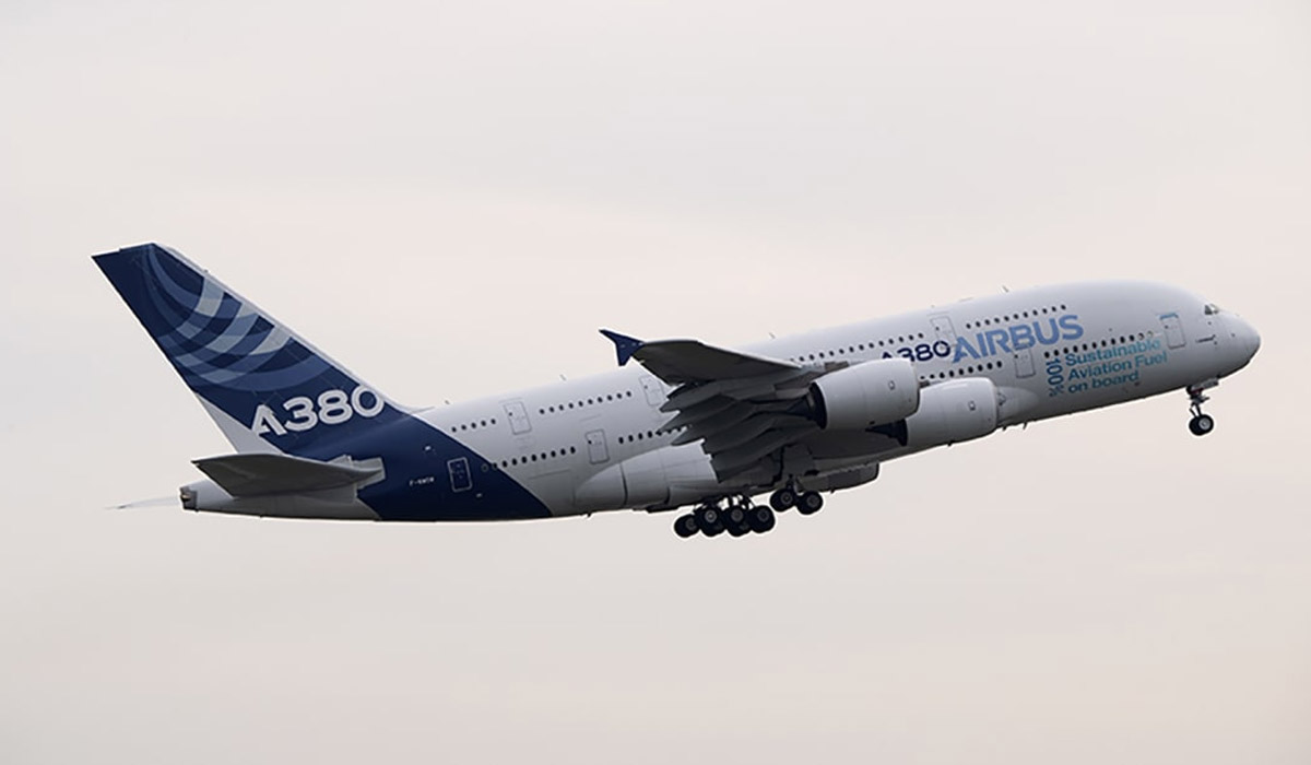 An A380 superjumbo just completed a flight powered by cooking oil